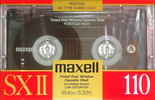 Compact Cassette Maxell SX 110 "SX II" Type II Chrome 1988 Europe