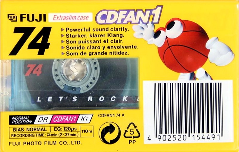 Compact Cassette Fuji CDFAN 74 "CDFAN1 74A" Type I Normal 1998 Europe