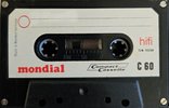 Compact Cassette Mondial 60 Type I Normal Europe