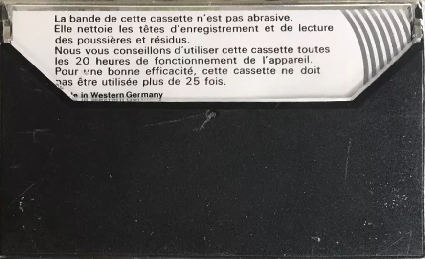 Compact Cassette Saft Cleaning Cassette France