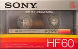 Compact Cassette Sony HF 60 Type I Normal 1983 Europe