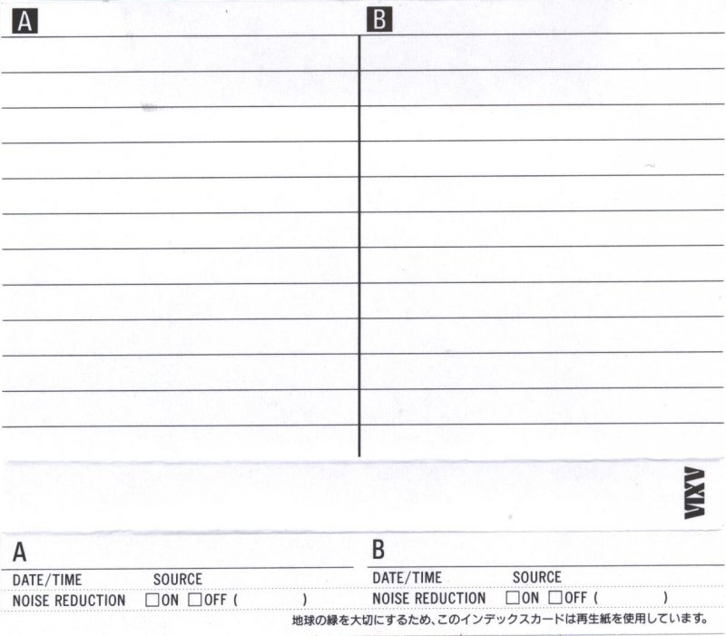 Compact Cassette AXIA J`z Metal 54 "JZMB 54" Type IV Metal 1993 Japan