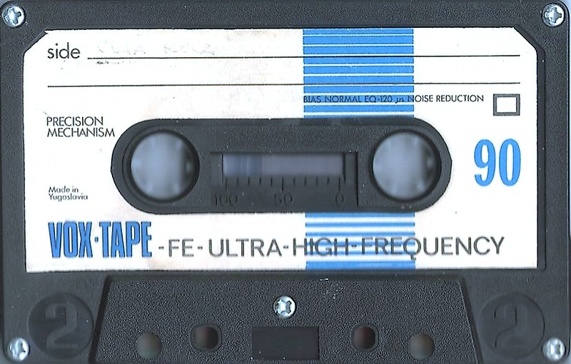 Compact Cassette Vox-Tape 90 "UHF" Type I Normal Yugoslavia