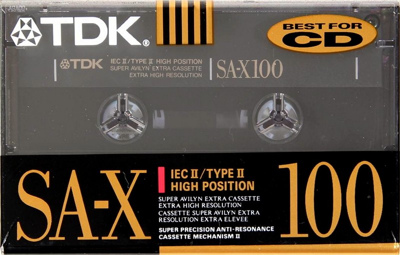 Compact Cassette TDK SA-X 100 Type II Chrome 1991 North America