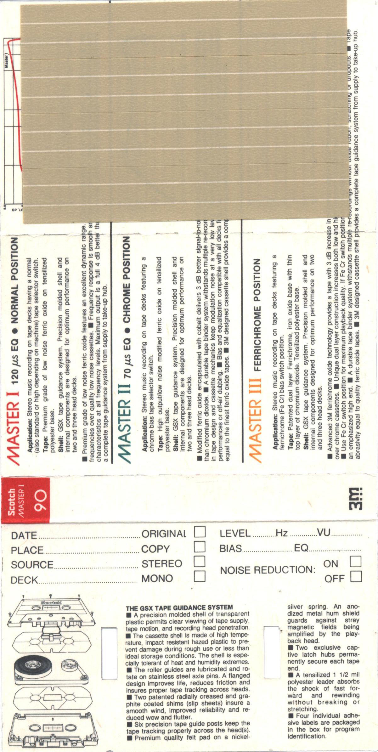 Compact Cassette Scotch Master I 90 Type I Normal 1976 Europe