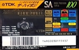 Compact Cassette TDK SA 100 "SA-100F" Type II Chrome 1994 Japan