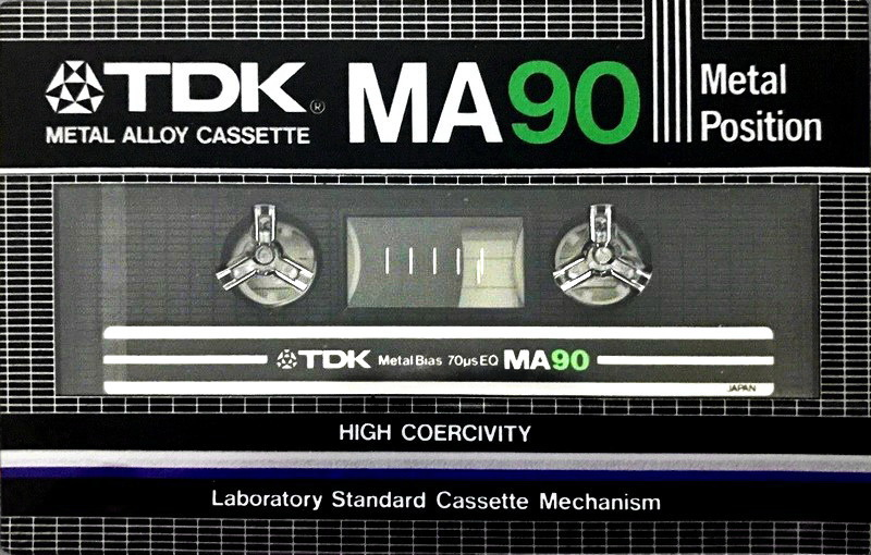 Compact Cassette TDK MA 90 Type IV Metal 1982 Australia, Europe