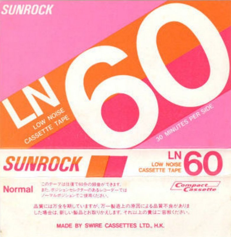 Compact Cassette Sunrock 60 Type I Normal Japan