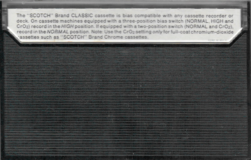 Compact Cassette Scotch Classic 90 Type III Ferro Chrome 1977 Europe