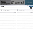 Compact Cassette AXIA Master 46 "SD" Type II Chrome 1985 Japan