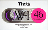 Compact Cassette Thats OW-1 46 Type I Normal 1991 Japan