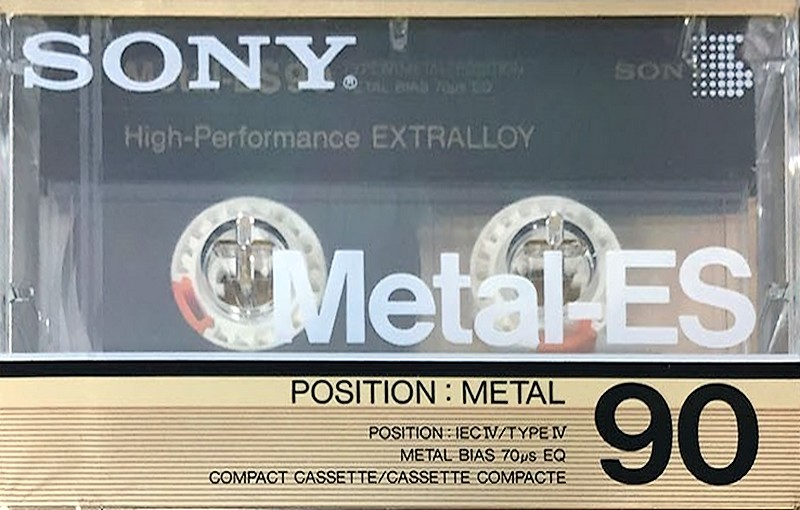Compact Cassette Sony Metal-ES 90 Type IV Metal 1986 Europe