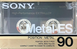 Compact Cassette Sony Metal-ES 90 Type IV Metal 1986 Europe