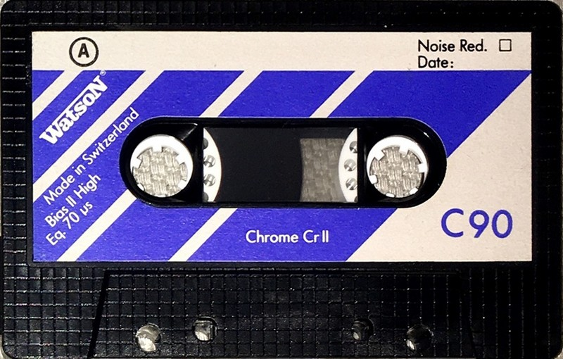 Compact Cassette Watson 90 "Chrome Cr II" Type II Chrome 1990 Europe