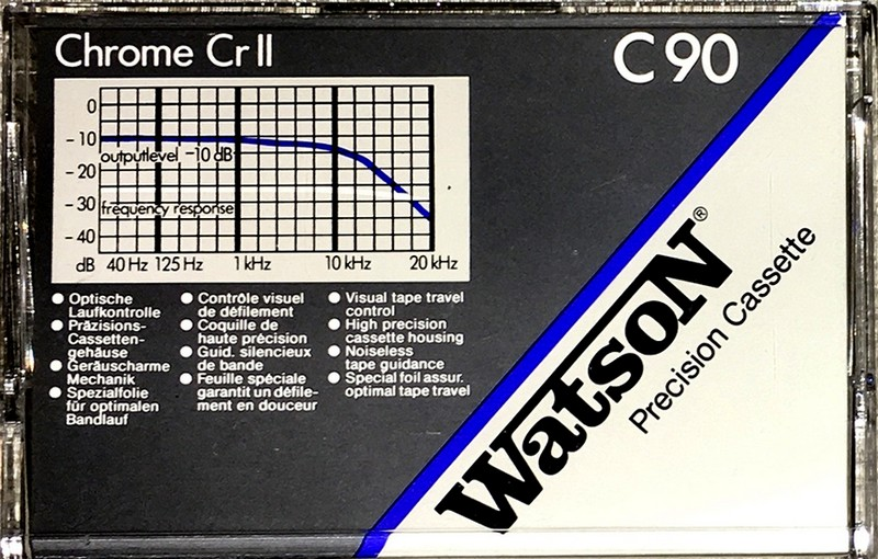 Compact Cassette Watson 90 "Chrome Cr II" Type II Chrome 1990 Europe
