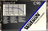 Compact Cassette Watson 90 "Chrome Cr II" Type II Chrome 1990 Europe