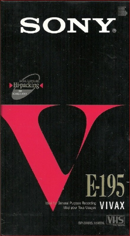 VHS, Video Home System Sony V 195 Type I Normal 1994 Europe