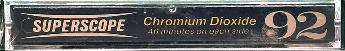 Compact Cassette Superscope CRO2 92 Type II Chrome 1975 USA