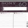 Compact Cassette Sony UCX 60 Type II Chrome 1982 USA