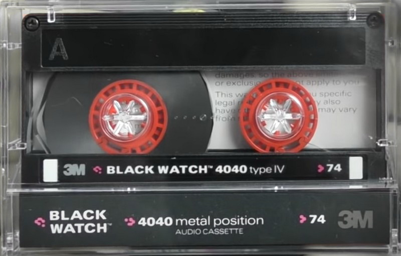 Compact Cassette 3M 4040 100 Type IV Metal 1989 USA