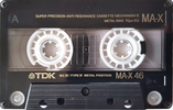 Compact Cassette TDK MA-X 46 Type IV Metal 1988 Australia, Europe