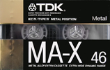 Compact Cassette TDK MA-X 46 Type IV Metal 1988 Australia, Europe