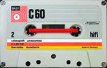 Compact Cassette BASF 60 "Plastic case" Type I Normal 1969 Europe
