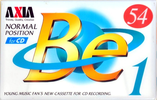 Compact Cassette AXIA Be 1 54 "BE1A 54" Type I Normal 1996 Japan