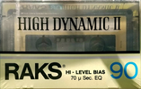Compact Cassette RAKS High Dynamic II 90 Type II Chrome 1985 Europe