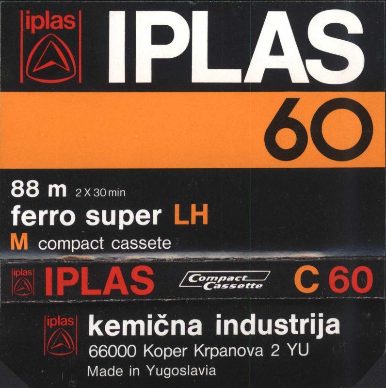 Compact Cassette Iplas LH Super 60 Type I Normal 1978 Yugoslavia