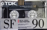 Compact Cassette TDK SF 90 "SF-90SE" Type II Chrome 1990 Australia, Europe