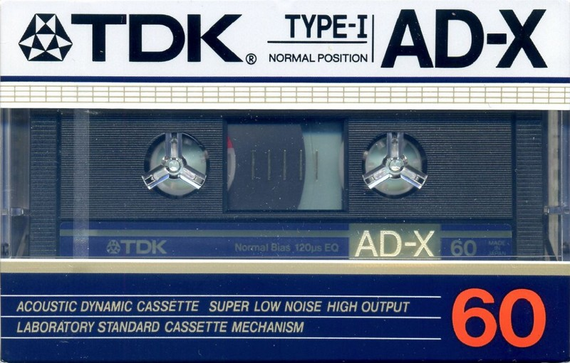 Compact Cassette TDK AD-X 60 Type I Normal 1986 Australia, Europe