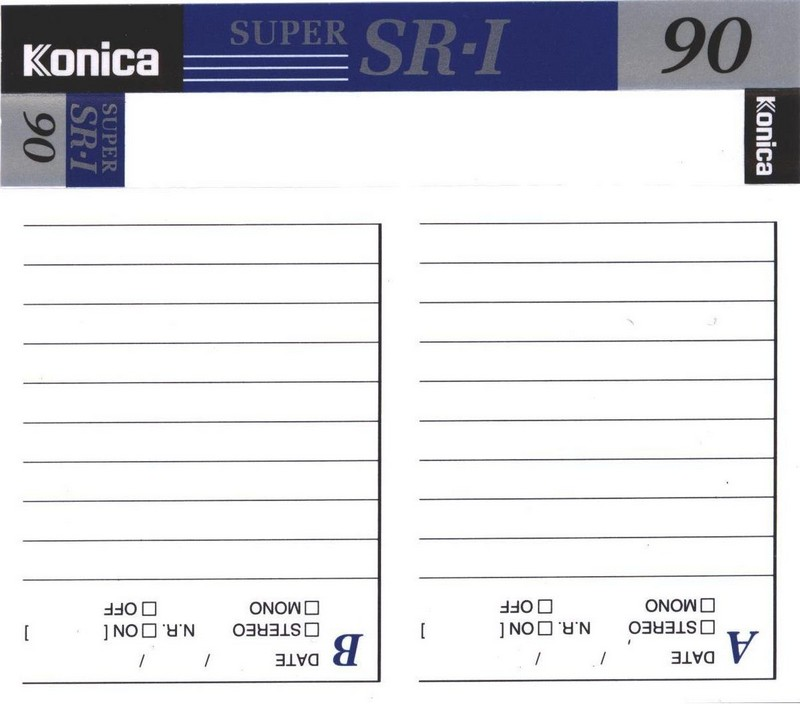 Compact Cassette Konica SR-I 90 Type I Normal 1996 Europe