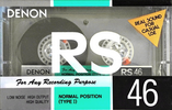 Compact Cassette Denon RS 46 Type I Normal 1990 Japan