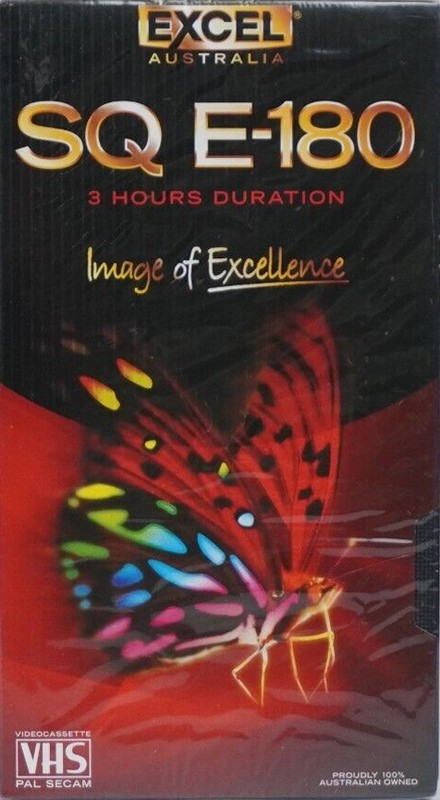 VHS, Video Home System Excel SQ 180 Type I Normal Australia