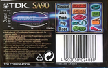 Compact Cassette TDK SA 90 "SA-90EB" Type II Chrome 1997 Worldwide