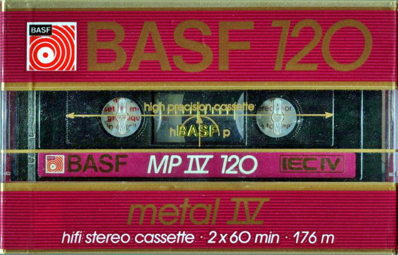 Compact Cassette BASF Metal IV 120 "ME IV / MP IV" Type IV Metal 1985 Europe