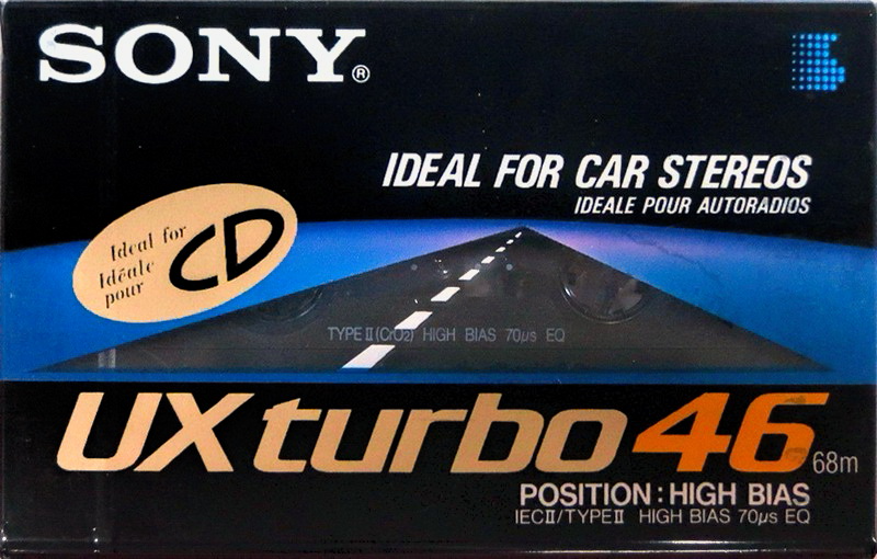 Compact Cassette Sony UX turbo 46 "UX-S46TB" Type II Chrome 1990 Japan