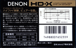 Compact Cassette Denon HD-X 60 Type II Chrome 1987 Japan