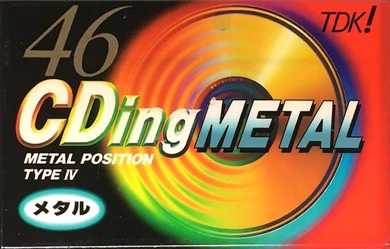 Compact Cassette TDK CDing Metal 46 "CDM-46G" Type IV Metal 1996 Japan