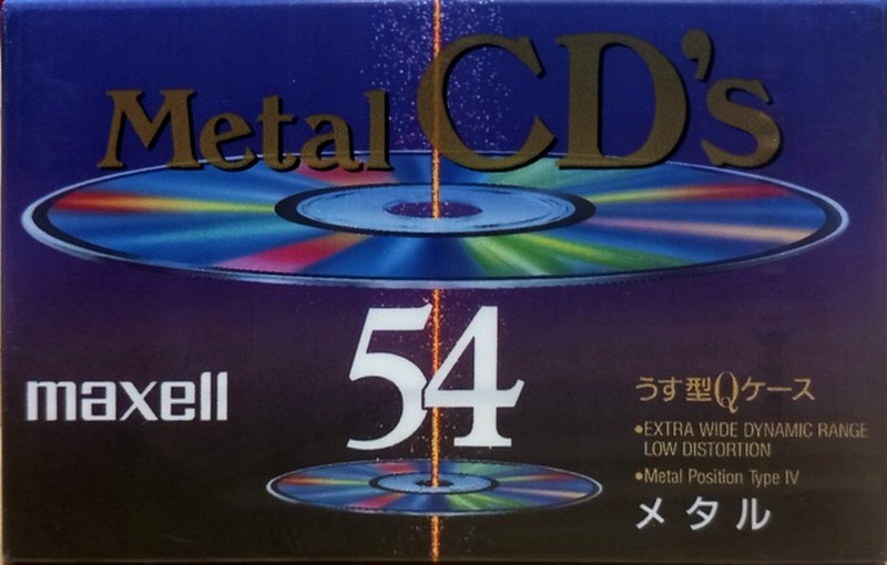 Compact Cassette Maxell Metal CD's 54 "MCDS-54" Type IV Metal 1992 Japan