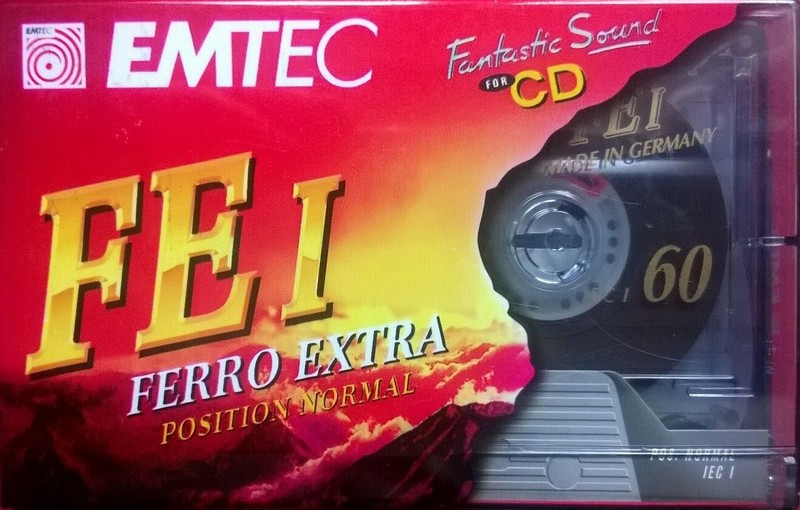 Compact Cassette Emtec FE I Ferro Extra 60 Type I Normal Europe