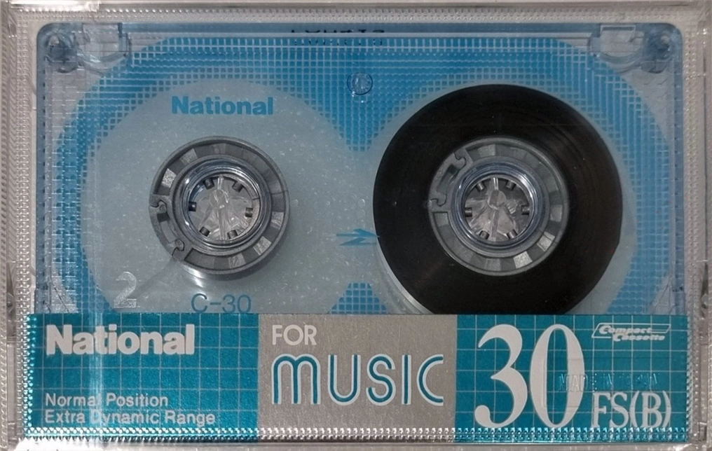 Compact Cassette National FS 30 "RT-30FS(B)" Type I Normal 1987 Japan