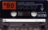 Compact Cassette Sony CDix I 80 "C-80CDX1a" Type I Normal 1992 Japan