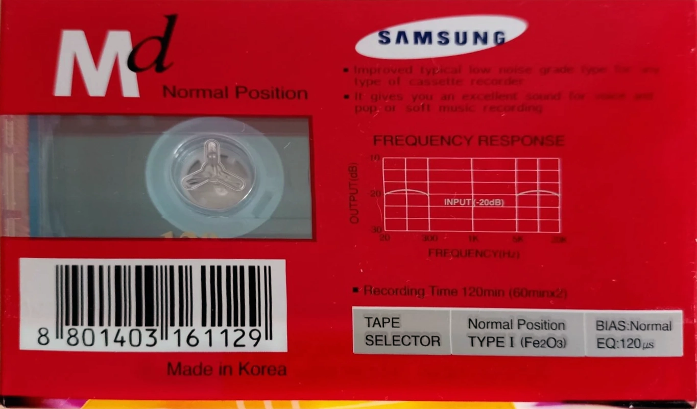 Compact Cassette Samsung MD 120 Type I Normal 2001 Europe