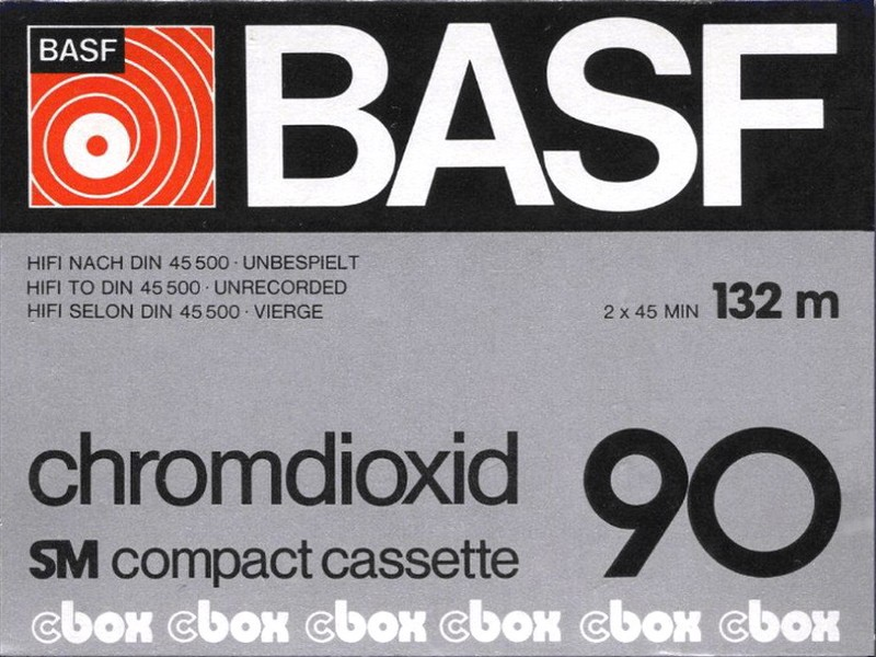 Compact Cassette BASF Chromdioxid 90 Type II Chrome 1976 Europe