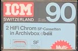 Compact Cassette ICM HIFI Chrom 90 "SF-Cassette" Type II Chrome 1982 Europe