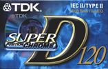 Compact Cassette TDK Super D 120 "SD-120EB" Type II Chrome 1997 Worldwide