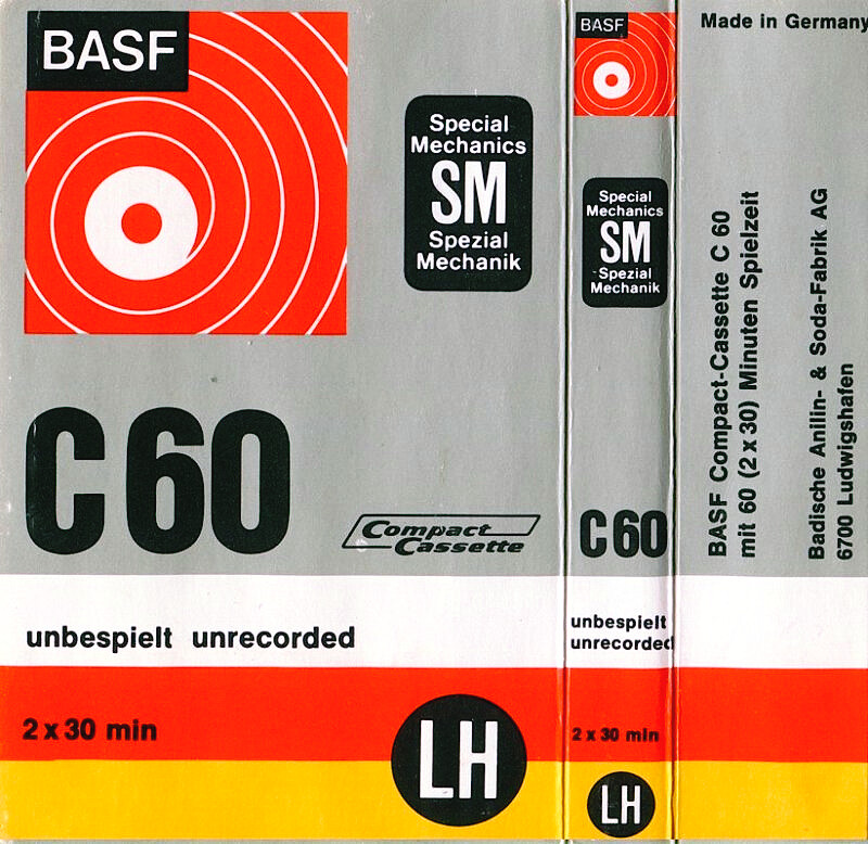 Compact Cassette BASF LH 60 Type I Normal 1971 Europe
