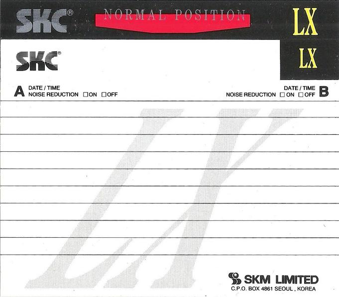Compact Cassette SKC LX 60 Type I Normal 1995 Europe
